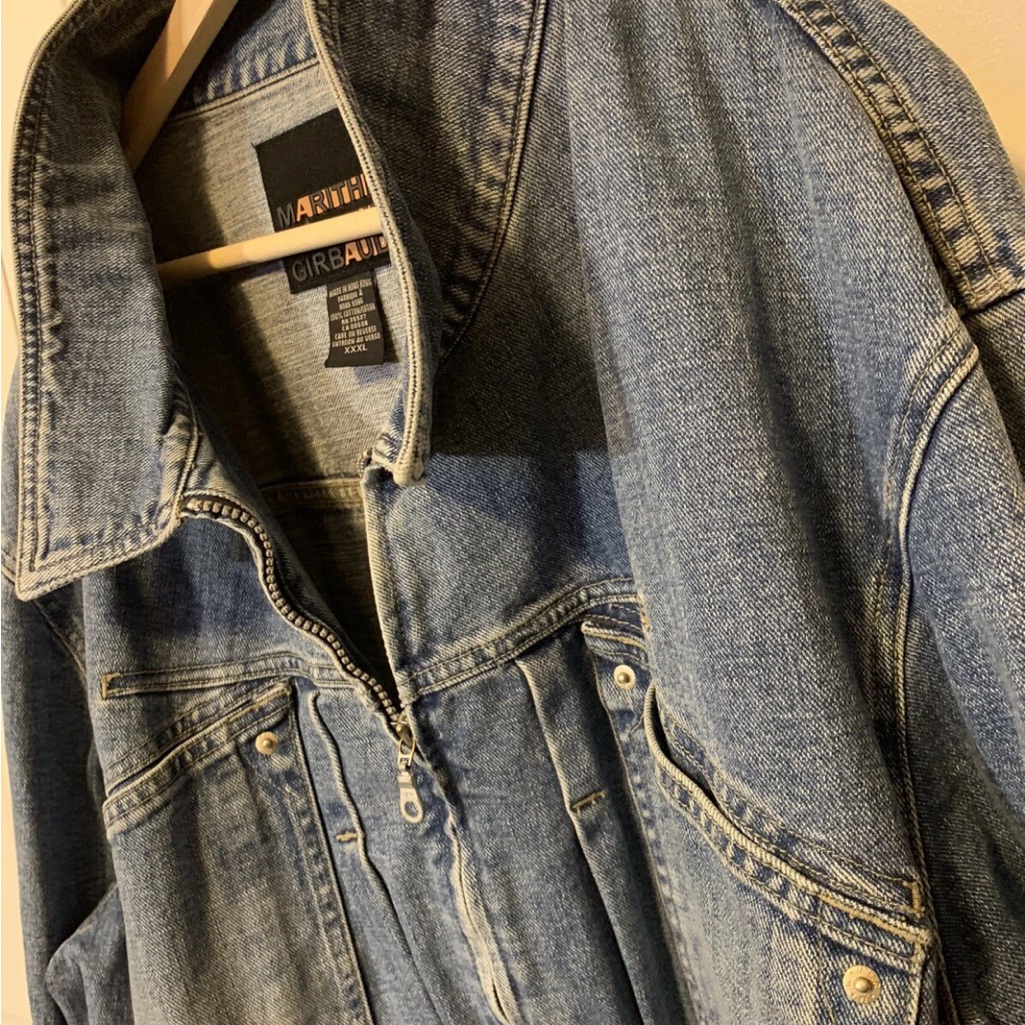 Vtg Marithe Francois Girbaud Mens Sz Xxxl Blue Denim Jacket